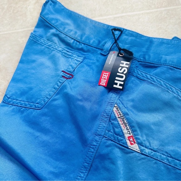 NWT  Diesel Women Satin Pants Low Rise Color Wash 27 in Cotton Blend Y2K - Picture 2 of 11